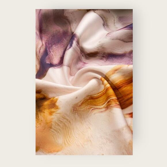 Micas Watercolor Print Ruched Satin Mini Dress – Size XL (NWT) - Picture 6 of 6